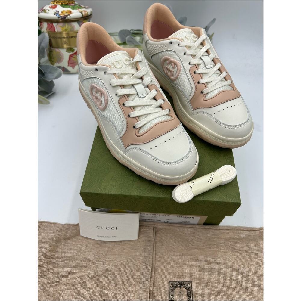 Women's Gucci Mac 80 low top interlocking G sneakers size 36.5 fits 37 US